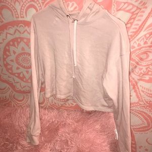 Light pink crop top hoodie🌸☺️